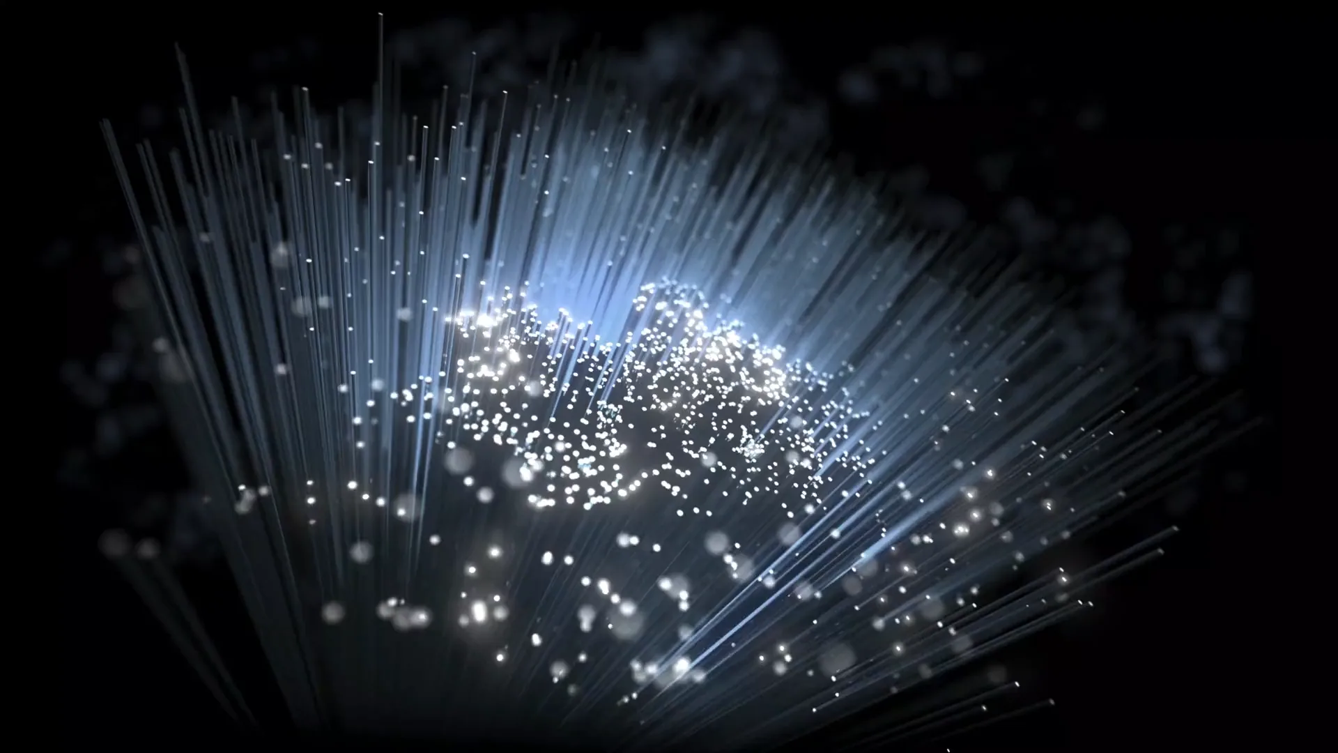 Fibre optic strands carrying business network traffic